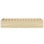 Estructura de cama madera de ingeniería roble Sonoma 90x200 cm de vidaXL, Camas y somieres - Ref: Foro24-3281058, Precio: 93,...
