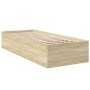 Bettgestell aus Sonoma-Eiche-Holzwerkstoff, 90 x 200 cm von vidaXL, Betten und Lattenroste - Ref: Foro24-3281058, Preis: 93,7...