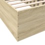 Bettgestell aus Sonoma-Eiche-Holzwerkstoff, 90 x 200 cm von vidaXL, Betten und Lattenroste - Ref: Foro24-3281058, Preis: 93,7...
