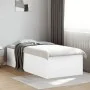 White engineered wood bed frame 90x200 cm by vidaXL, Beds and slatted bases - Ref: Foro24-3280965, Price: 110,18 €, Discount: %