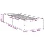 Sonoma oak engineered wood bed frame 100x200 cm by vidaXL, Beds and slatted bases - Ref: Foro24-3281051, Price: 96,12 €, Disc...
