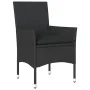 Set comedor jardín 3 pzas cojines ratán sintético vidrio negro by vidaXL, Garden sets - Ref: Foro24-3278601, Price: 216,58 €,...