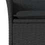 Set comedor jardín 3 pzas cojines ratán sintético vidrio negro by vidaXL, Garden sets - Ref: Foro24-3278601, Price: 216,58 €,...