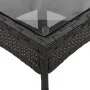 Set comedor jardín 3 pzas cojines ratán sintético vidrio negro by vidaXL, Garden sets - Ref: Foro24-3278601, Price: 216,58 €,...