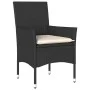 Garten-Essgruppe, 5-teilig, mit PE-Rattan-Akazie-Schwarzkissen. von vidaXL, Gartensets - Ref: Foro24-3278710, Preis: 342,74 €...