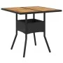 Garten-Essgruppe, 5-teilig, mit PE-Rattan-Akazie-Schwarzkissen. von vidaXL, Gartensets - Ref: Foro24-3278710, Preis: 342,74 €...