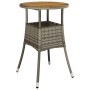 Set de comedor jardín 3 pzas con cojines ratán PE acacia gris by vidaXL, Garden sets - Ref: Foro24-3278719, Price: 199,34 €, ...
