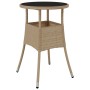 Garten-Essgruppe, 3-teilig, mit synthetischem Rattan, beigen Kissen und Glasplatte. von vidaXL, Gartensets - Ref: Foro24-3278...