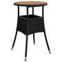 Set de comedor jardín 3 pzas con cojines ratán PE acacia negro by vidaXL, Garden sets - Ref: Foro24-3278727, Price: 169,05 €,...