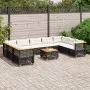 Set de sofás de jardín 10 pzas cojines ratán sintético negro by vidaXL, Garden sets - Ref: Foro24-3261986, Price: 716,07 €, D...