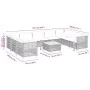 Set de sofás de jardín 10 pzas cojines ratán sintético negro by vidaXL, Garden sets - Ref: Foro24-3261986, Price: 716,07 €, D...