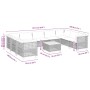 Set de sofás de jardín 10 pzas cojines ratán sintético negro by vidaXL, Garden sets - Ref: Foro24-3261986, Price: 727,22 €, D...