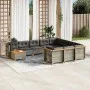 Set de sofás de jardín 11 pzas y cojines ratán sintético gris by vidaXL, Garden sets - Ref: Foro24-3262056, Price: 861,02 €, ...