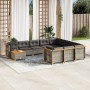 Set de sofás de jardín 11 pzas y cojines ratán sintético gris by vidaXL, Garden sets - Ref: Foro24-3262056, Price: 776,06 €, ...