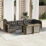 Gartenmöbel-Set 9-teilig mit grauen Polstern aus synthetischem Rattan von vidaXL, Gartensets - Ref: Foro24-3261990, Preis: 65...