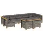 Gartenmöbel-Set 9-teilig mit grauen Polstern aus synthetischem Rattan von vidaXL, Gartensets - Ref: Foro24-3261990, Preis: 65...