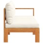 Gartensofa mit 1 Armlehne, 2-Sitzer, massives Akazienholz. von vidaXL, Modulare Sofas für den Außenbereich - Ref: Foro24-3676...
