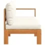 Gartensofa mit 1 Armlehne, 2-Sitzer, massives Akazienholz. von vidaXL, Modulare Sofas für den Außenbereich - Ref: Foro24-3676...