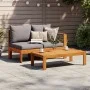 Sofá de jardín con 1 reposabrazos 2 plazas madera maciza acacia by vidaXL, Modular outdoor sofas - Ref: Foro24-367630, Price:...