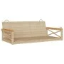 Banco columpio de ratán sintético beige 109x62x40 cm by vidaXL, garden benches - Ref: Foro24-368154, Price: 93,79 €, Discount: %