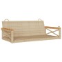 Banco columpio de ratán sintético beige 109x62x40 cm by vidaXL, garden benches - Ref: Foro24-368154, Price: 90,05 €, Discount: %