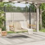 Banco columpio de ratán sintético beige 109x62x40 cm by vidaXL, garden benches - Ref: Foro24-368154, Price: 90,05 €, Discount: %