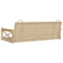Banco columpio de ratán sintético beige 109x62x40 cm by vidaXL, garden benches - Ref: Foro24-368154, Price: 93,79 €, Discount: %