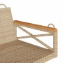 Banco columpio de ratán sintético beige 109x62x40 cm by vidaXL, garden benches - Ref: Foro24-368154, Price: 90,05 €, Discount: %