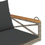 Schaukelbank mit grauen Kissen aus synthetischem Rattan 109x62x40 cm. von vidaXL, Gartenbänke - Ref: Foro24-368156, Preis: 11...