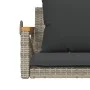 Banco columpio con cojines ratán sintético gris 109x62x40 cm de vidaXL, Bancos de jardín - Ref: Foro24-368156, Precio: 125,42...