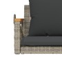 Banco columpio con cojines ratán sintético gris 109x62x40 cm by vidaXL, garden benches - Ref: Foro24-368156, Price: 117,77 €,...