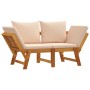 Gartenbank mit 2-in-1-Kissen aus massivem Akazienholz. von vidaXL, Gartenbänke - Ref: Foro24-367581, Preis: 287,76 €, Rabatt: %