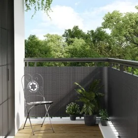 Markise für Balkon aus anthrazitgrauem synthetischem Rattan 400x80 cm von vidaXL, Zaunpaneele - Ref: Foro24-156238, Preis: 40...