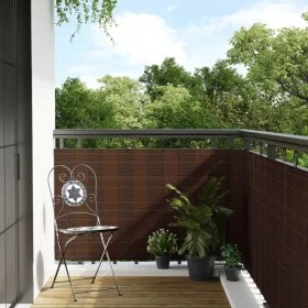 Markise für Balkon aus braunem und schwarzem synthetischem Rattan, 600x80 cm. von vidaXL, Zaunpaneele - Ref: Foro24-156259, P...