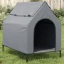 Casa para perros tela Oxford y acero gris claro by vidaXL, Dog kennels - Ref: Foro24-172591, Price: 70,01 €, Discount: %