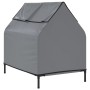 Hundehaus aus Oxford-Stoff und hellem Grau aus Stahl von vidaXL, Hundehütten - Ref: Foro24-172591, Preis: 70,69 €, Rabatt: %