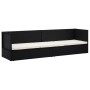 Sofá de jardín con cojines ratán sintético negro de vidaXL, Tumbonas - Ref: Foro24-49391, Precio: 259,46 €, Descuento: %