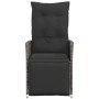 Sillón reclinable de jardín con cojines ratán sintético gris by vidaXL, Garden chairs - Ref: Foro24-365661, Price: 129,57 €, ...