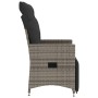 Sillón reclinable de jardín con cojines ratán sintético gris by vidaXL, Garden chairs - Ref: Foro24-365661, Price: 129,57 €, ...