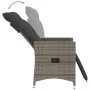 Garten-Liegesessel mit grauen Kissen aus synthetischem Rattan von vidaXL, Gartenstühle - Ref: Foro24-365661, Preis: 125,38 €,...