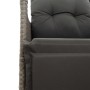 Sillón reclinable de jardín con cojines ratán sintético gris by vidaXL, Garden chairs - Ref: Foro24-365661, Price: 129,57 €, ...