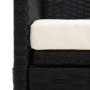 Sofá de jardín con cojines ratán sintético negro de vidaXL, Tumbonas - Ref: Foro24-49391, Precio: 259,46 €, Descuento: %
