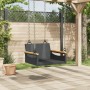 Banco columpio de ratán sintético negro 63x62x40 cm by vidaXL, garden benches - Ref: Foro24-368161, Price: 66,68 €, Discount: %