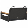 Banco columpio de ratán sintético negro 63x62x40 cm by vidaXL, garden benches - Ref: Foro24-368161, Price: 66,68 €, Discount: %