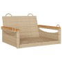Banco columpio de ratán sintético beige 63x62x40 cm by vidaXL, garden benches - Ref: Foro24-368163, Price: 70,40 €, Discount: %