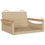 Beige Schaukelbank aus synthetischem Rattan 63x62x40 cm von vidaXL, Gartenbänke - Ref: Foro24-368163, Preis: 74,78 €, Rabatt: %