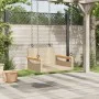 Banco columpio de ratán sintético beige 63x62x40 cm by vidaXL, garden benches - Ref: Foro24-368163, Price: 74,78 €, Discount: %