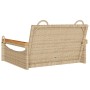 Banco columpio de ratán sintético beige 63x62x40 cm by vidaXL, garden benches - Ref: Foro24-368163, Price: 70,40 €, Discount: %