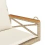Schaukelbank mit Kissen aus synthetischem Rattan in Beige 63x62x40 cm. von vidaXL, Gartenbänke - Ref: Foro24-368175, Preis: 8...