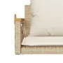 Banco columpio con cojines ratán sintético beige 63x62x40 cm by vidaXL, garden benches - Ref: Foro24-368175, Price: 86,96 €, ...